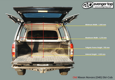 Nissan Navara D40 Mk2 Double Cab Measurements